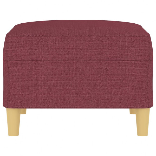 Apoio de pés 70x55x41 cm tecido vermelho-tinto M 4