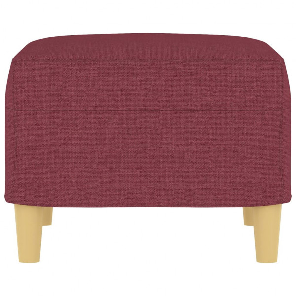 Apoio de pés 60x50x41 cm tecido vermelho tinto M 4