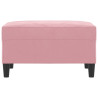 Apoio de pés 70x55x41 cm veludo rosa 3