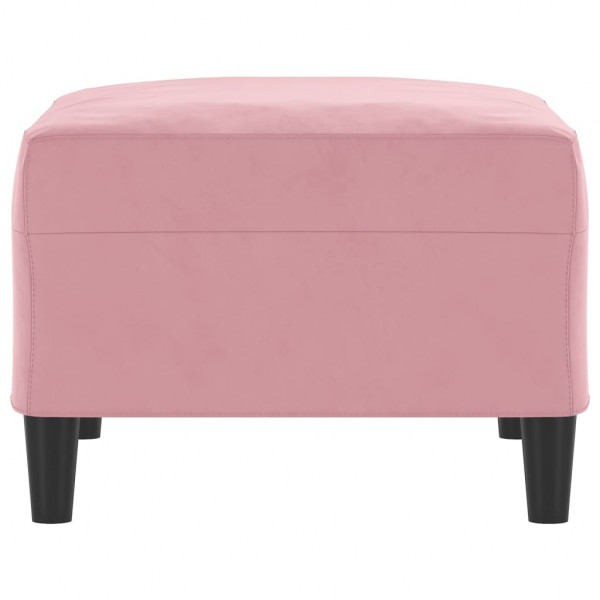 Apoio de pés 70x55x41 cm veludo rosa M 4
