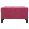 Apoio de pés 70x55x41 cm veludo vermelho tinto 3