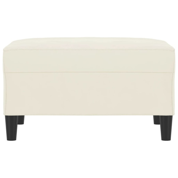 Apoio de pés 70x55x41 cm veludo cor creme M 3