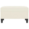 Apoio de pés 70x55x41 cm veludo cor creme 3