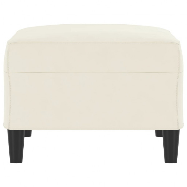 Apoio de pés 70x55x41 cm veludo cor creme M 4