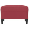 Apoio de pés 60x50x41 cm couro artificial vermelho tinto 3