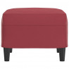 Apoio de pés 60x50x41 cm couro artificial vermelho tinto 4
