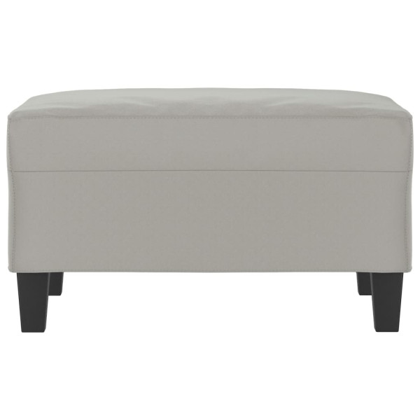 Apoio de pés 70x55x41 cm tecido de microfibra cinzento-claro M 3