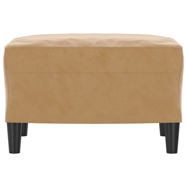 Apoio de pés 60x50x41 cm veludo castanho M 3