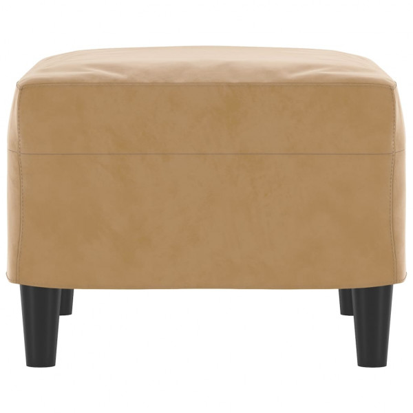 Apoio de pés 60x50x41 cm veludo castanho M 4