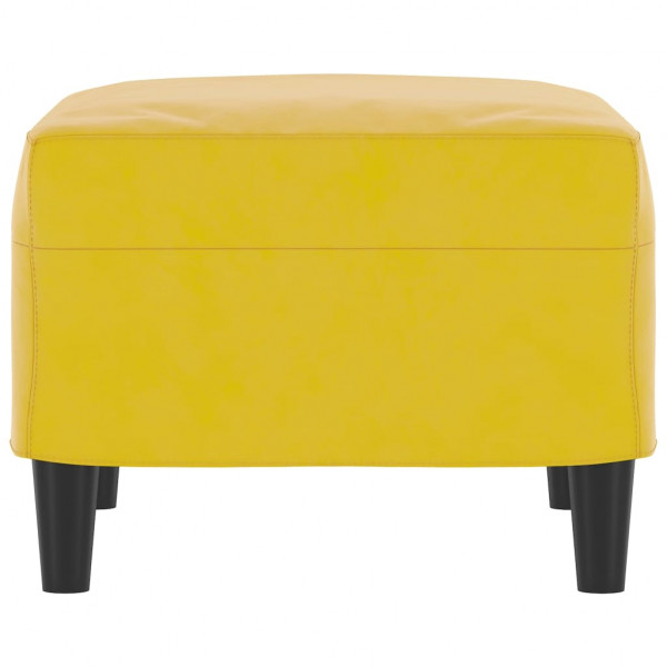 Reposapiés de terciopelo amarillo 60x50x41 cm M 4