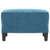 Reposapiés de terciopelo azul 60x50x41 cm 3
