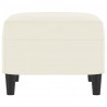 Reposapiés de terciopelo crema 60x50x41 cm 4