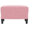 Apoio de pés 60x50x41 cm veludo rosa 3