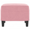 Apoio de pés 60x50x41 cm veludo rosa 4