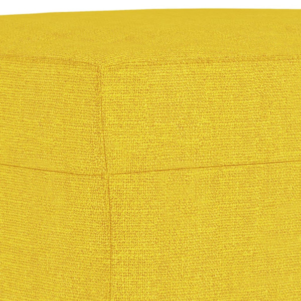 Apoio de pés 70x55x41 cm tecido amarelo-claro M 5