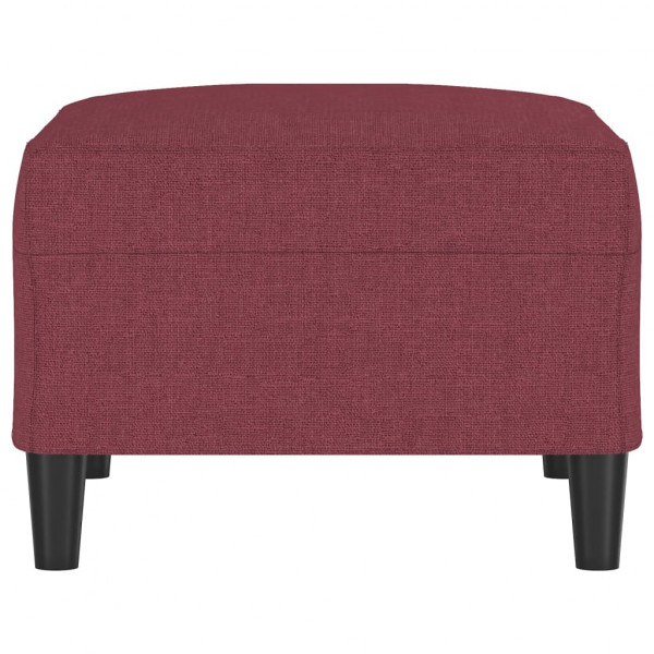 Apoio de pés 70x55x41 cm tecido vermelho-tinto M 4