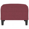 Reposapiés de tela rojo tinto 70x55x41 cm 4