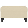 Reposapiés de tela crema 70x55x41 cm 3
