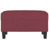 Apoio de pés 70x55x41 cm tecido vermelho-tinto 3