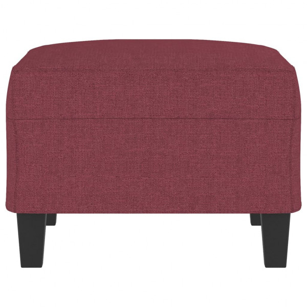 Apoio de pés 70x55x41 cm tecido vermelho-tinto M 4