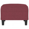 Apoio de pés 70x55x41 cm tecido vermelho-tinto 4