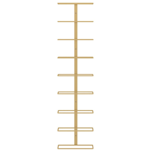 Garrafeira de parede para 9 garrafas ferro dourado M 4