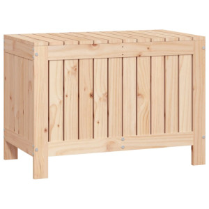 Caja de almacenaje jardín madera maciza de pino 76x42.5x54 cm H