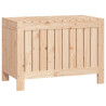 Caja de almacenaje jardín madera maciza de pino 76x42.5x54 cm 2