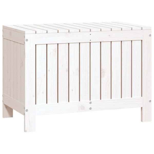 Caixa de arrumação jardim 76x42.5x54 cm pinho maciço branco M 2