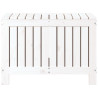 Caja de almacenaje jardín madera de pino blanco 76x42.5x54 cm 5