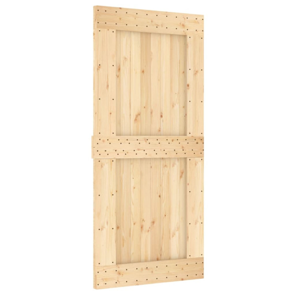 Puerta corredera con herrajes madera maciza de pino 95x210 cm M 3