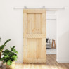 Puerta corredera con herrajes madera maciza de pino 90x210 cm 1
