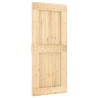 Puerta corredera con herrajes madera maciza de pino 90x210 cm 3