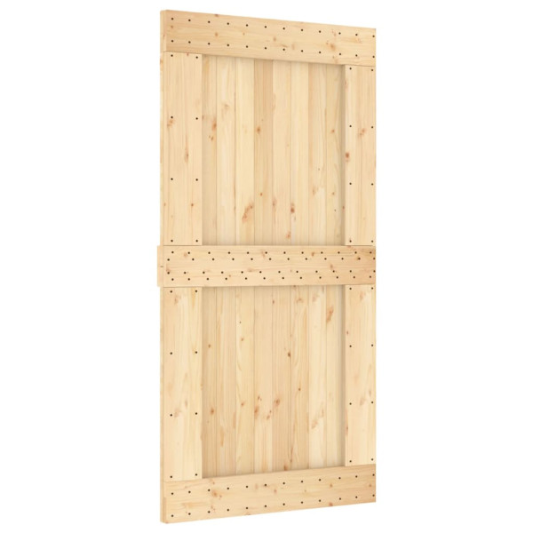 Puerta corredera con herrajes madera maciza de pino 100x210 cm M 3