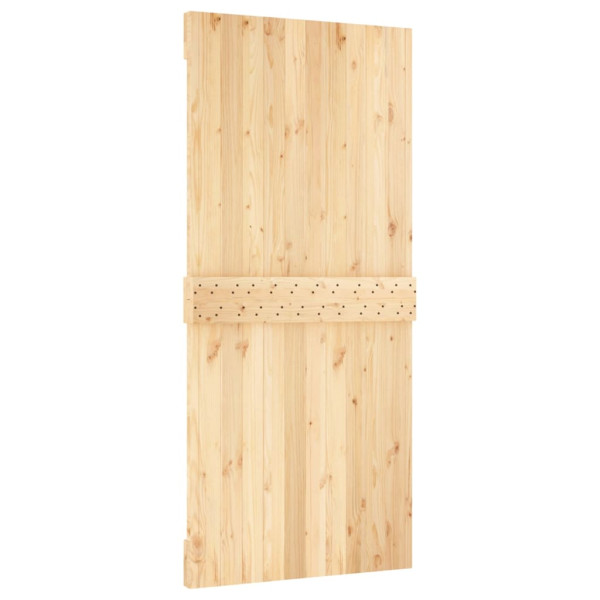 Puerta corredera con herrajes madera maciza de pino 95x210 cm M 5