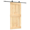 Puerta corredera con herrajes madera maciza de pino 95x210 cm 2