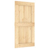 Puerta corredera con herrajes madera maciza de pino 100x210 cm 3