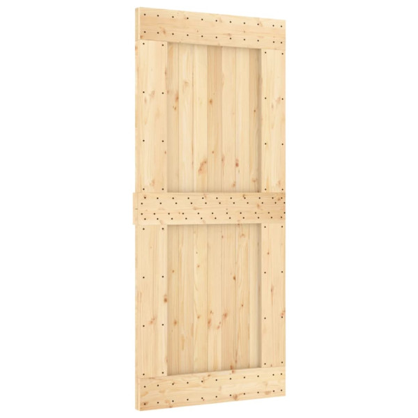 Puerta corredera con herrajes madera maciza de pino 90x210 cm M 3