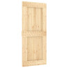 Puerta corredera con herrajes madera maciza de pino 90x210 cm 3