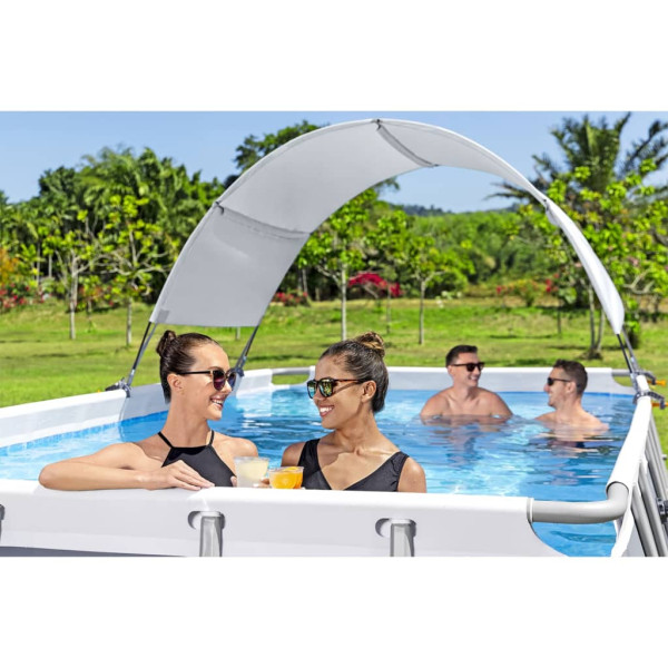 Bestway Toldo para piscina acima do solo branco M 4