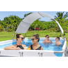 Bestway Toldo para piscina desmontable blanco 4