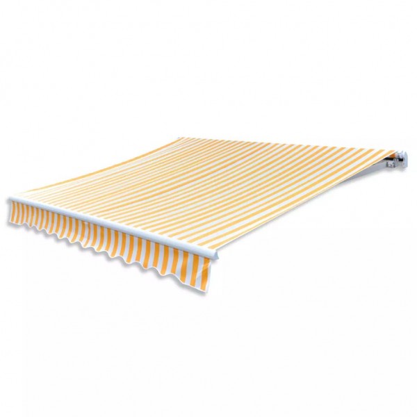 Toldo de lona amarillo y blanco 6x3 m (sin estructura) D
