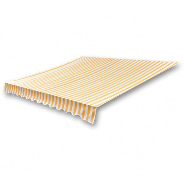 Toldo de lona amarillo y blanco 6x3 m (sin estructura) M 2