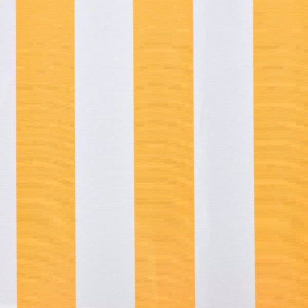 Toldo de lona amarillo y blanco 6x3 m (sin estructura) M 3
