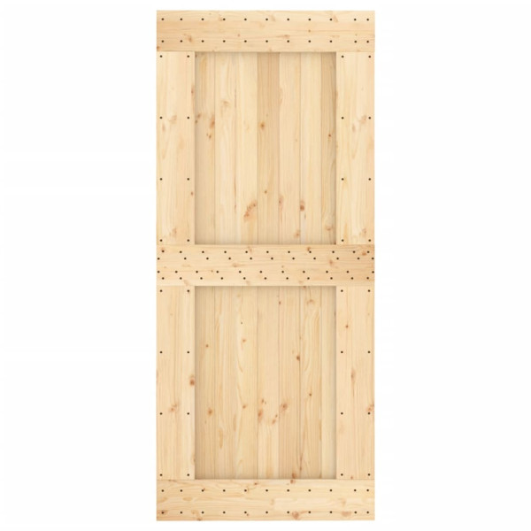 Puerta corredera con herrajes madera maciza de pino 90x210 cm M 4