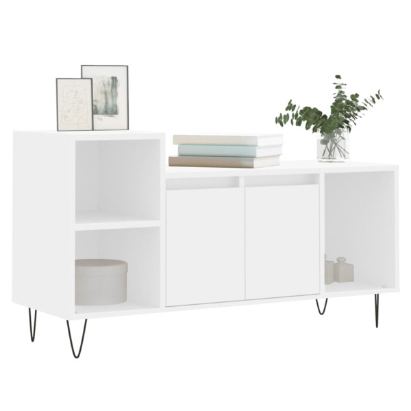 Mueble para TV madera contrachapada blanco 100x35x55 cm M 3