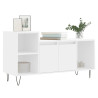 Mueble para TV madera contrachapada blanco 100x35x55 cm 3