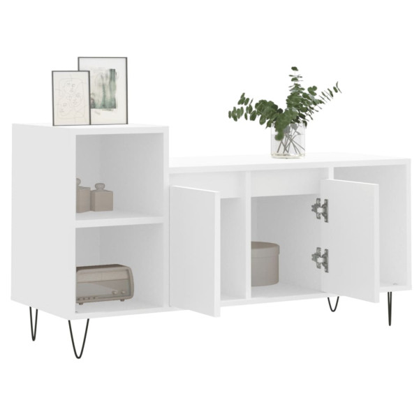 Mueble para TV madera contrachapada blanco 100x35x55 cm M 4