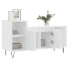 Mueble para TV madera contrachapada blanco 100x35x55 cm 4