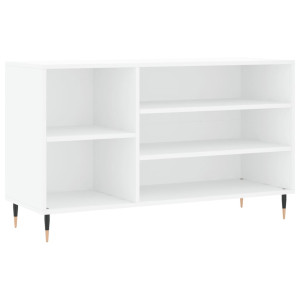 Mueble zapatero madera contrachapada blanco 102x36x60 cm H